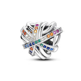 925 Sterling Silver Heart Love Charm for Bracelets Fine Jewelry Women