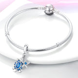 925 Sterling Silver Blue Turtle Charm for Bracelets Fine Jewelry Women