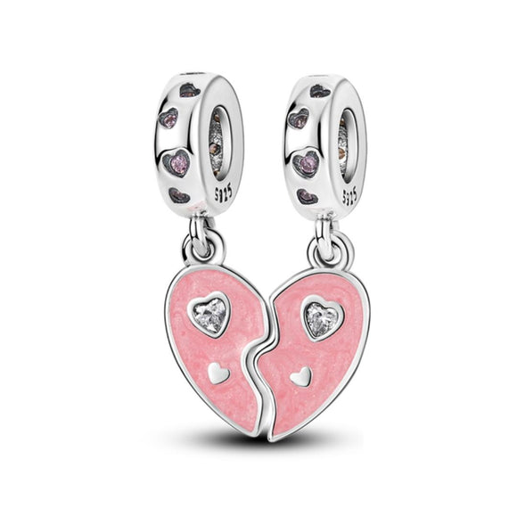 925 Sterling Silver Mother and Daughter Charm