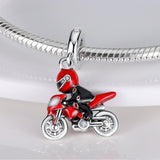 925 Sterling Silver Biker Charm