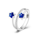 925 Sterling Silver Stars and Sparkles Ring Fine Jewelry Women
