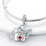 925 Sterling Silver Frontline Hero Charm for Bracelets Fine Jewelry Women