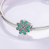 925 Sterling Silver Four-Leaf Clover Charm for Bracelets Fine Jewelry Women