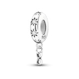 925 Sterling Silver Infinity Spacer Charm for Bracelets Fine Jewelry Women Pendant Necklace