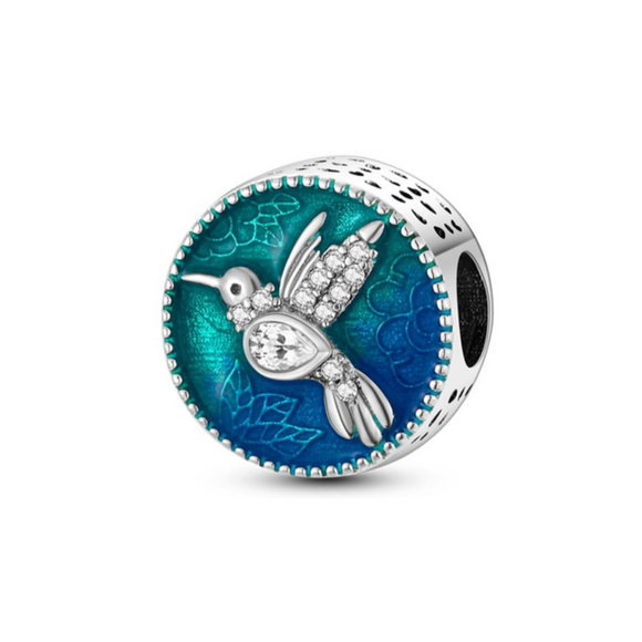 925 Sterling Silver Hummingbird Charm for Bracelets Fine Jewelry Women