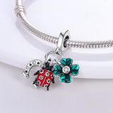 925 Sterling Silver Good Luck Charm for Bracelets Fine Jewelry Women