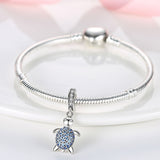 925 Sterling Silver Turtle Charm for Bracelets Fine Jewelry Women