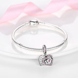 925 Sterling Silver I Love You Charm for Bracelets Fine Jewelry Women Pendant Necklace