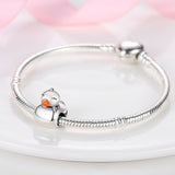 925 Sterling Silver Lady Duck Charm for Bracelets Fine Jewelry Women