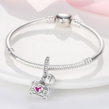 925 Sterling Silver I Love Traveling Charm for Bracelets Fine Jewelry Women