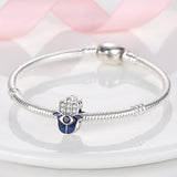 925 Sterling Silver Fatima’s Hand Charm for Bracelets Fine Jewelry Women