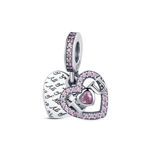 925 Sterling Silver I Love You Charm for Bracelets Fine Jewelry Women Pendant Necklace