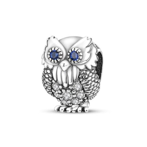 925 Sterling Silver Owl Charm for Bracelets Fine Jewelry Women