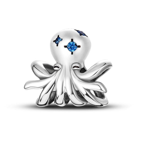 925 Sterling Silver Octopus Charm for Bracelets Fine Jewelry Women