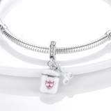 925 Sterling Silver Earphones Charm for Bracelets Fine Jewelry Pendant Necklace