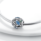 925 Sterling Silver Blue Hummingbird Charm for Bracelets Fine Jewelry Women