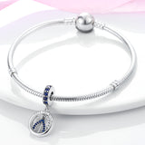 925 Sterling Silver Charm Hope Has Wings for Bracelets Fine Jewelry Women