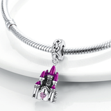 925 Sterling Silver Fairy Tale Castle Charm for Bracelets Fine Jewelry Women Pendant