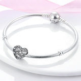 925 Sterling Silver Tree of Life Heart Charm for Bracelets Fine Jewelry Women