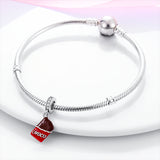 925 Sterling Silver Chocolate Charm for Bracelets Fine Jewelry Women Pendant