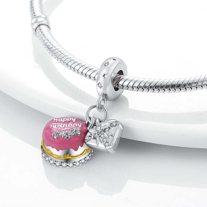 925 Sterling Silver Birthday Cake Charm – Zarabelas