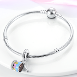 925 Sterling Silver Coffee Time Charm for Bracelets Fine Jewelry Women