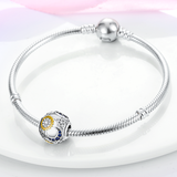 925 Sterling Silver Moon Star & Sun Charm for Bracelets Fine Jewelry Women
