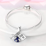 925 Sterling Silver Travel Dangle Charm for Bracelets Fine Jewelry Women Pendant Necklace